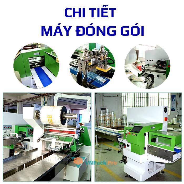 Cấu tạo chi tiết máy đóng gói nằm ngang để đóng gói bánh quy, bánh kẹo