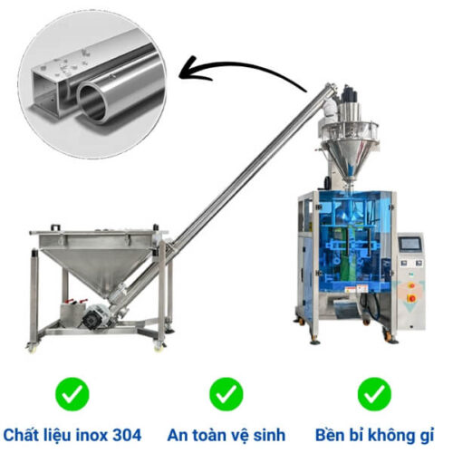 Chất liệu máy đóng gói bột chà ron