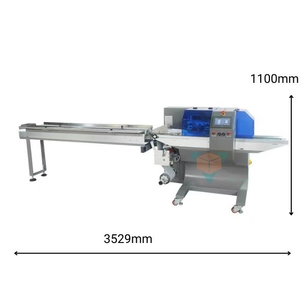 Kích thước máy đóng gói bánh quy