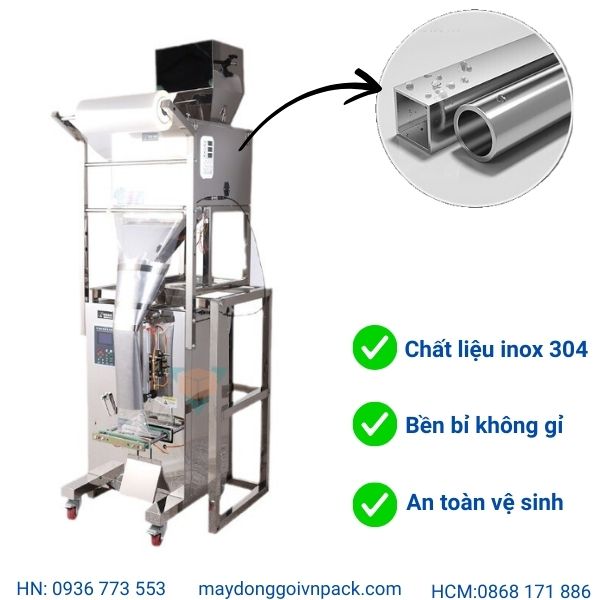 Máy đóng gói chả lụa gia công inox 304 Máy đóng gói chả lụa gia công inox 304