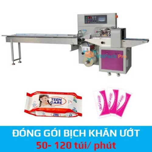Máy đóng gói khăn ướt, khăn giấy lạnh