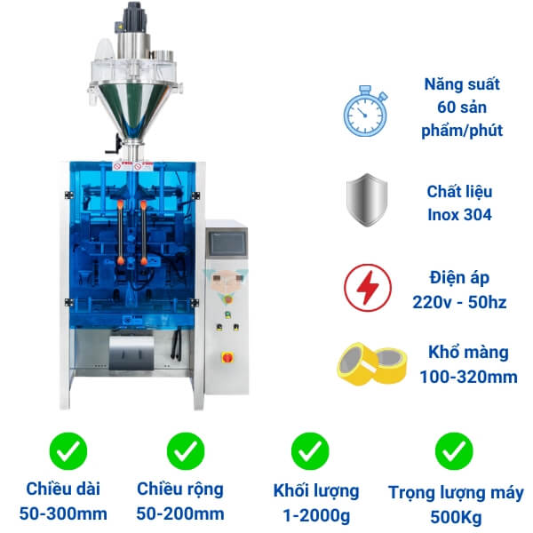 Máy đóng gói bột chà ron