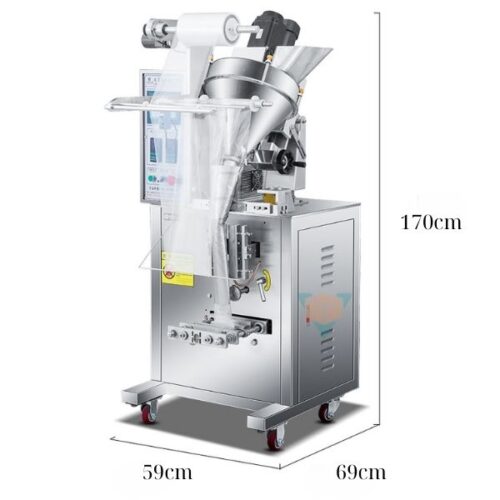 kích thước máy đóng gói bột trà sữa