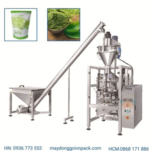 máy đóng gói trà sữa, tích hợp cấp liệu