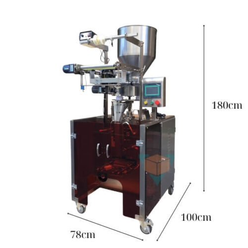 Kích thước máy đóng gói hạt nêm định lượng cốc đong