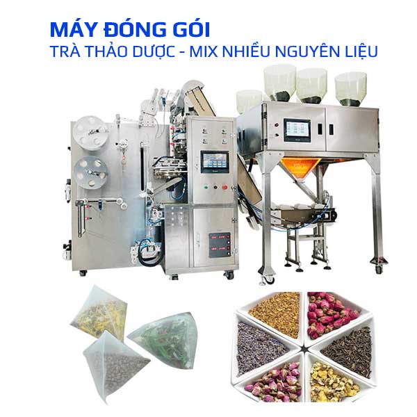 Máy đóng gói trà thảo dược túi lọc tam giác