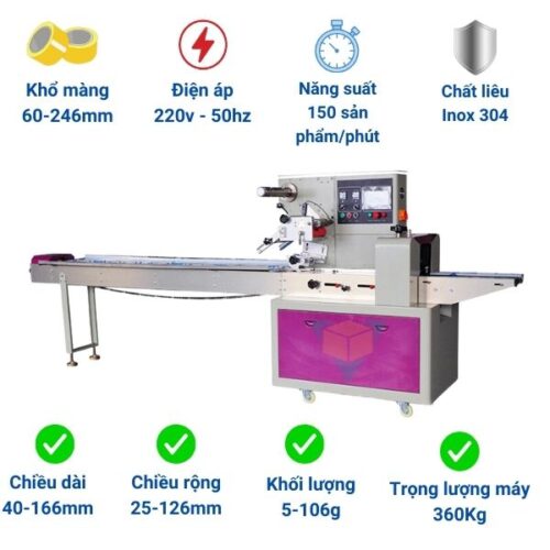 Ưu điểm của máy đóng gói bánh kẹo